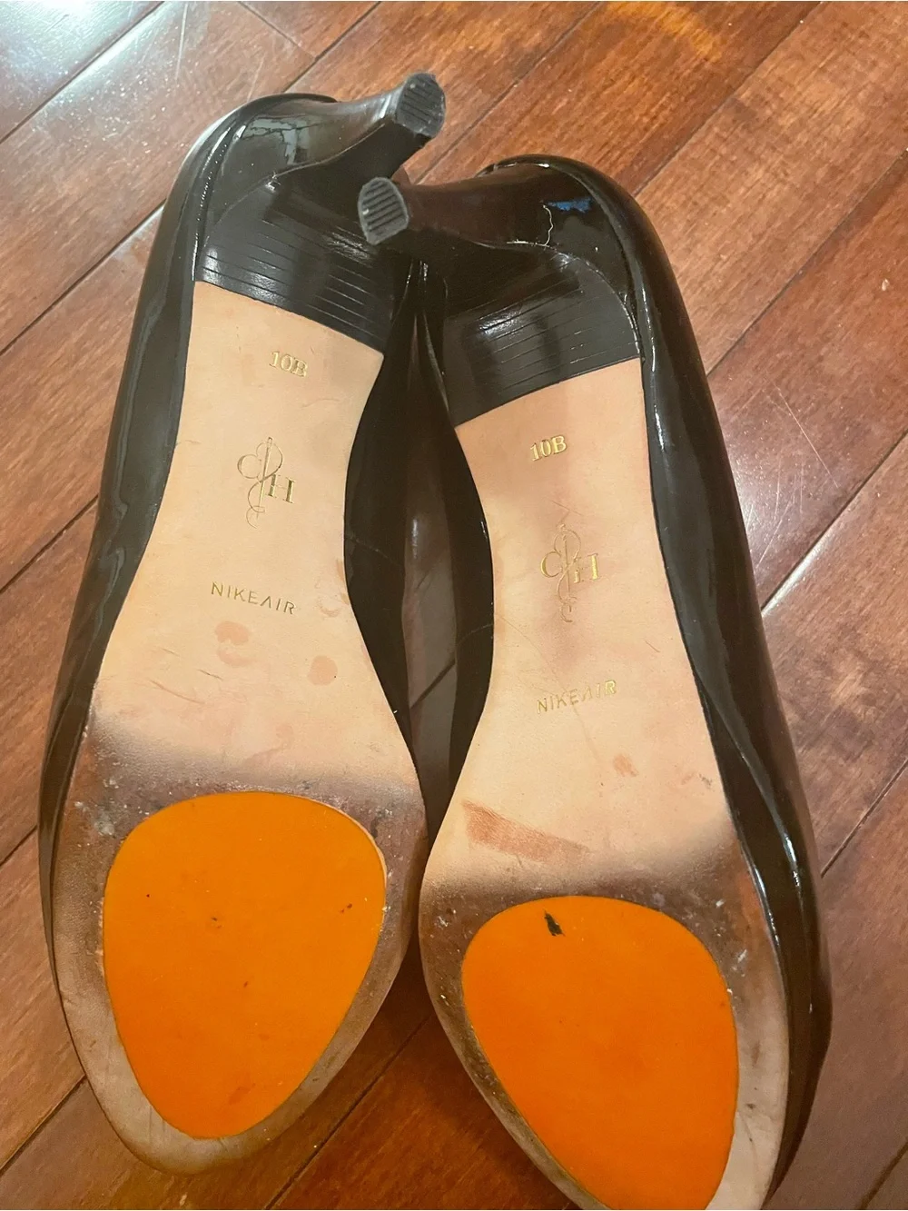 Cole Haan Nike Air Black Patent Leather Women's Pumps- 10